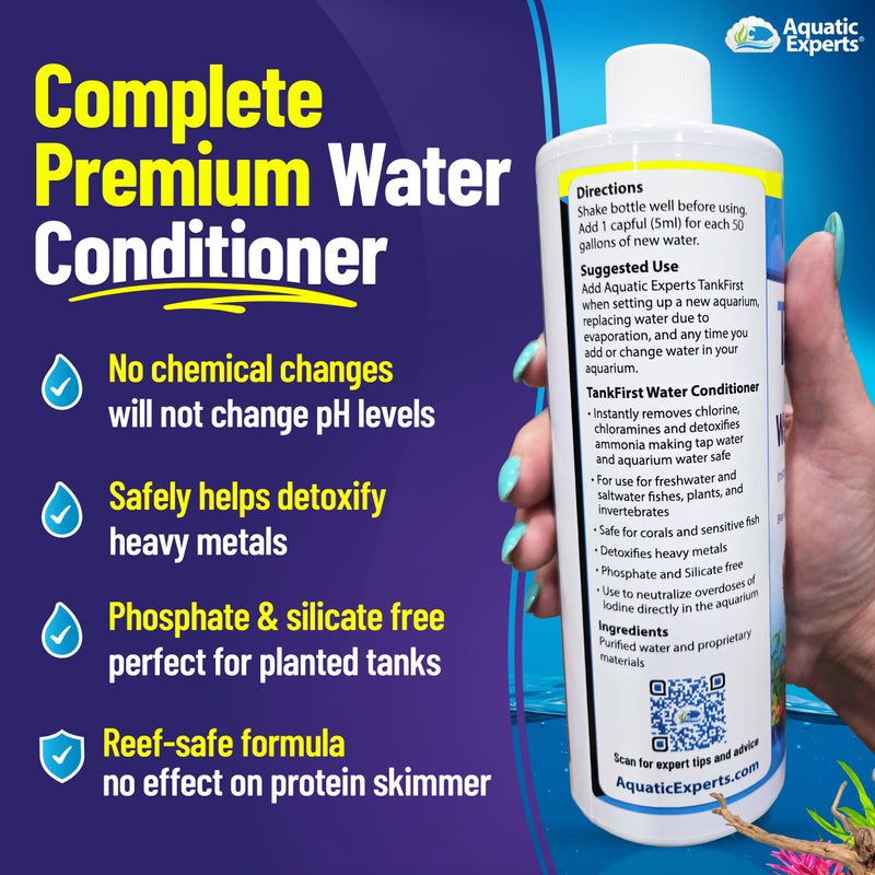 Aquatic Experts TankFirst Complete Aquarium Water Conditioner - Fish Water Conditioner, Instantly Removes Chlorine, Chloramines, and detoxifies Ammonia from Fish Tank (TankFirst Concentrate, 1 L) - Image 3
